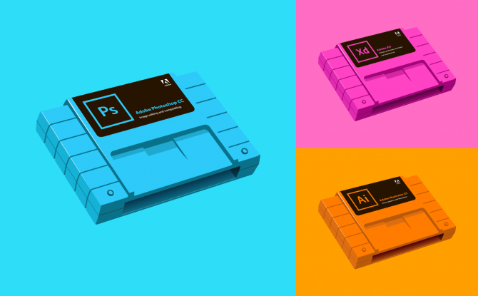 Adobe X Nintendo Illustration Image