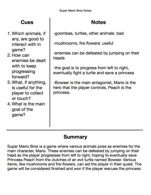 Take More Useful Notes By Using The Cornell Method