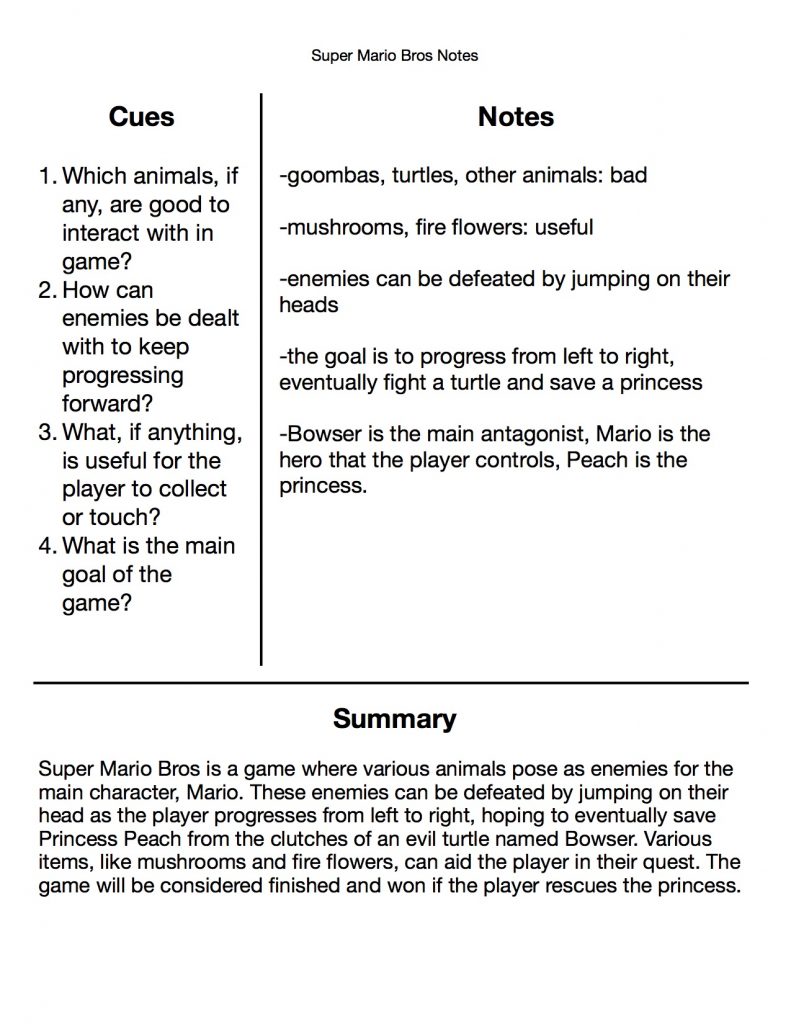 Take More Useful Notes By Using the Cornell Method