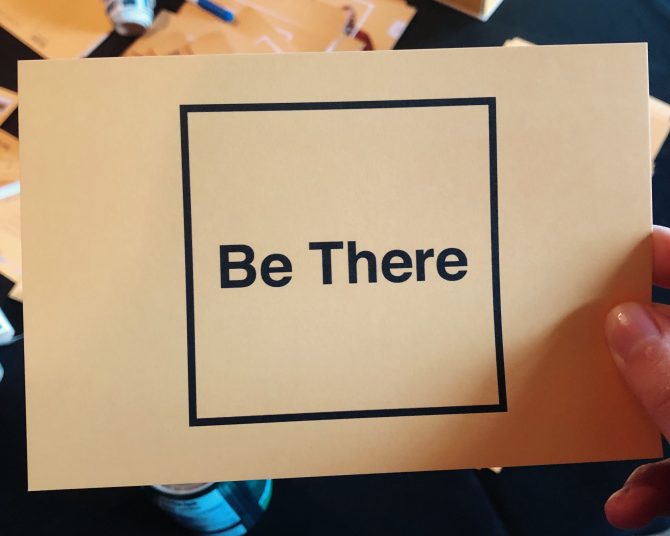 be there postcard