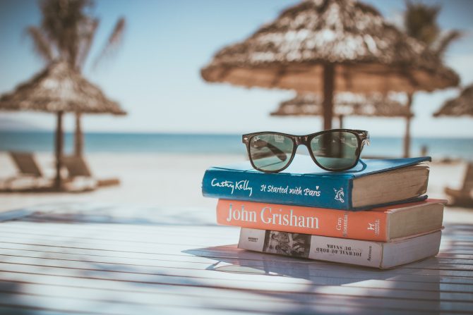 reading on the beach