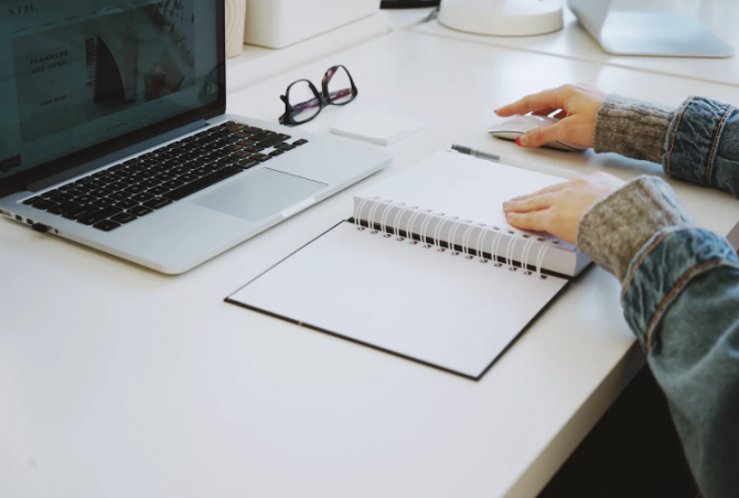 writing, notebook and laptop