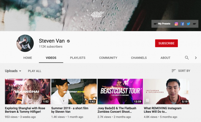 Steven Van youtube