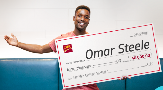 Canada's Luckiest Student winner Omar Steele