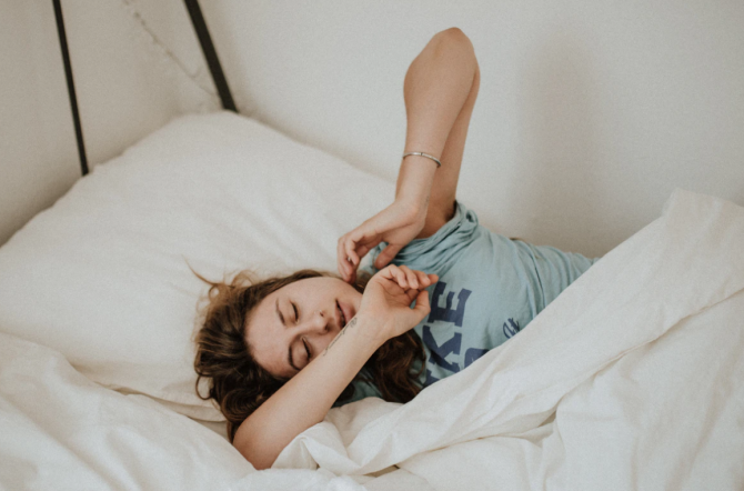 stretching in bed, routine