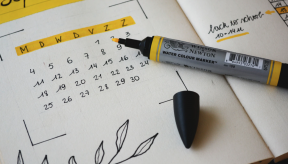 yellow highlighter, planner, september, stay organized