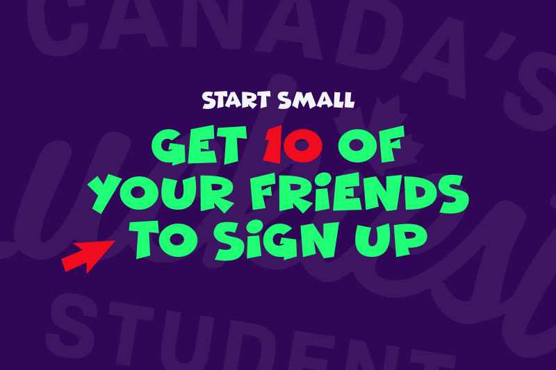 Canada's Luckiest Student referral rewards